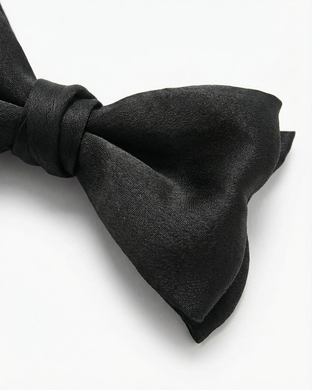 Lustrous Black Bow Tie