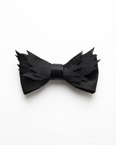 Black Winged Blade Bow Tie