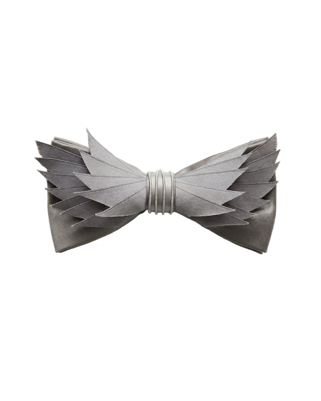 Gray Winged Blade Bow Tie