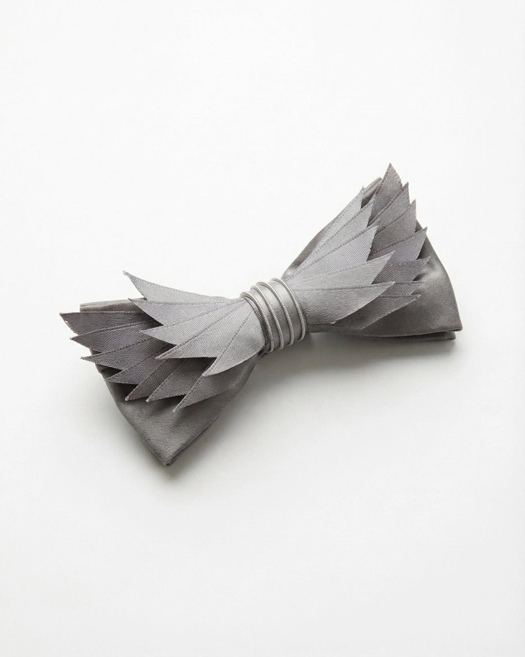 Gray Winged Blade Bow Tie