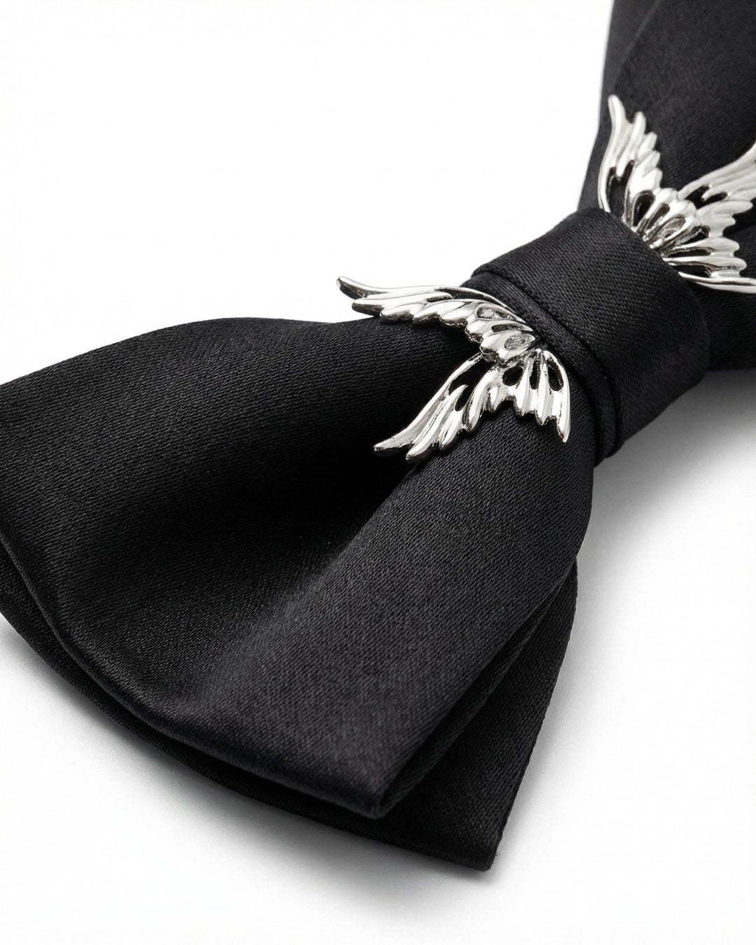 Black Bow Tie with Angle Wing