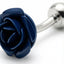 Silver-Tone & Blue Rose Cufflinks