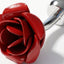 Silver-Tone & Red Rose Cufflinks