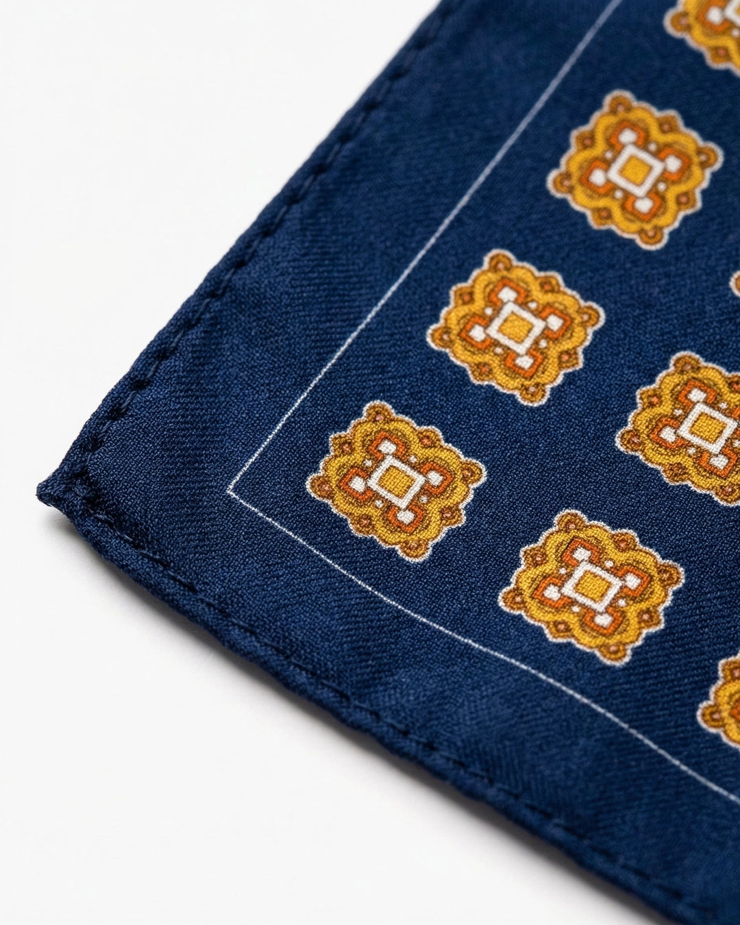 Navy Tuscan Plaid Pocket Square