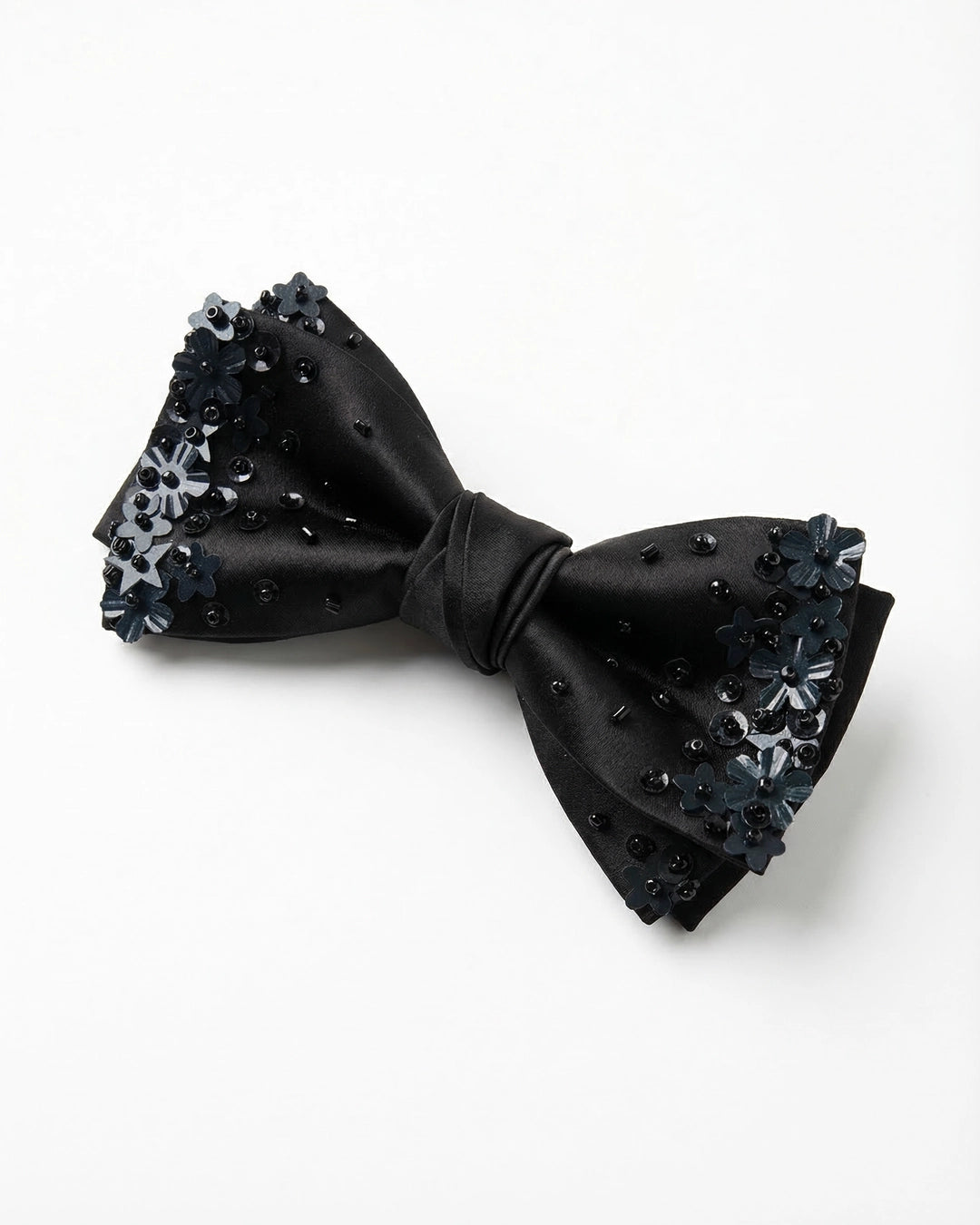 Black Butterfly Bow Tie with Black Sequin