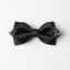 Black Diamond Point Bow Tie with Blue Sequin