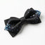 Black Diamond Point Bow Tie with Blue Sequin