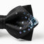 Black Diamond Point Bow Tie with Blue Sequin