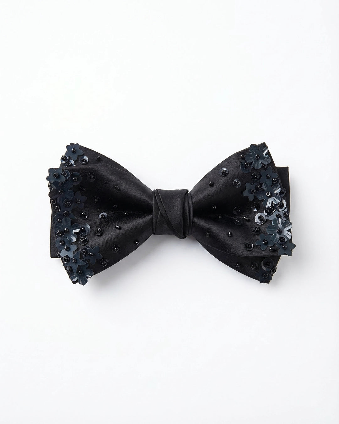 Black Butterfly Bow Tie with Black Sequin