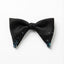 Black Big Butterfly Bow Tie with Blue Sequin