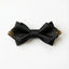 Black Diamond Point Bow Tie with Gold-Tone Beads