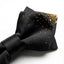 Black Diamond Point Bow Tie with Gold-Tone Beads