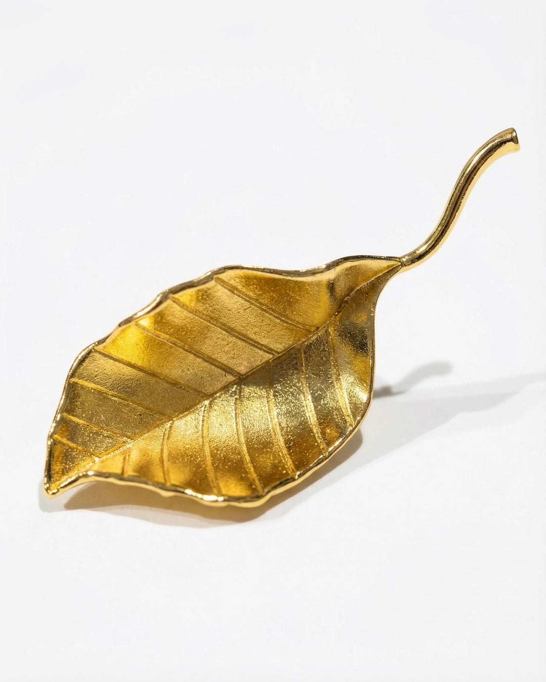 Gold-Tone Leaf Lapel Pin