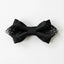 Black Diamond Point Bow Tie with Silver-Tone Beads