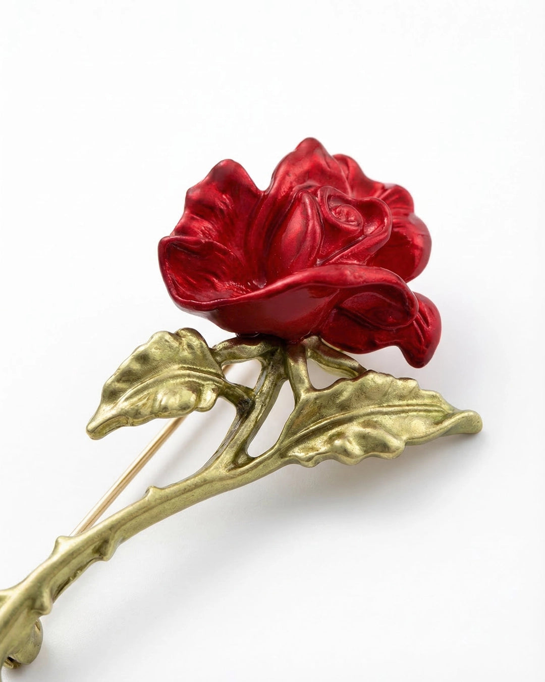 Red Rose Lapel Pin