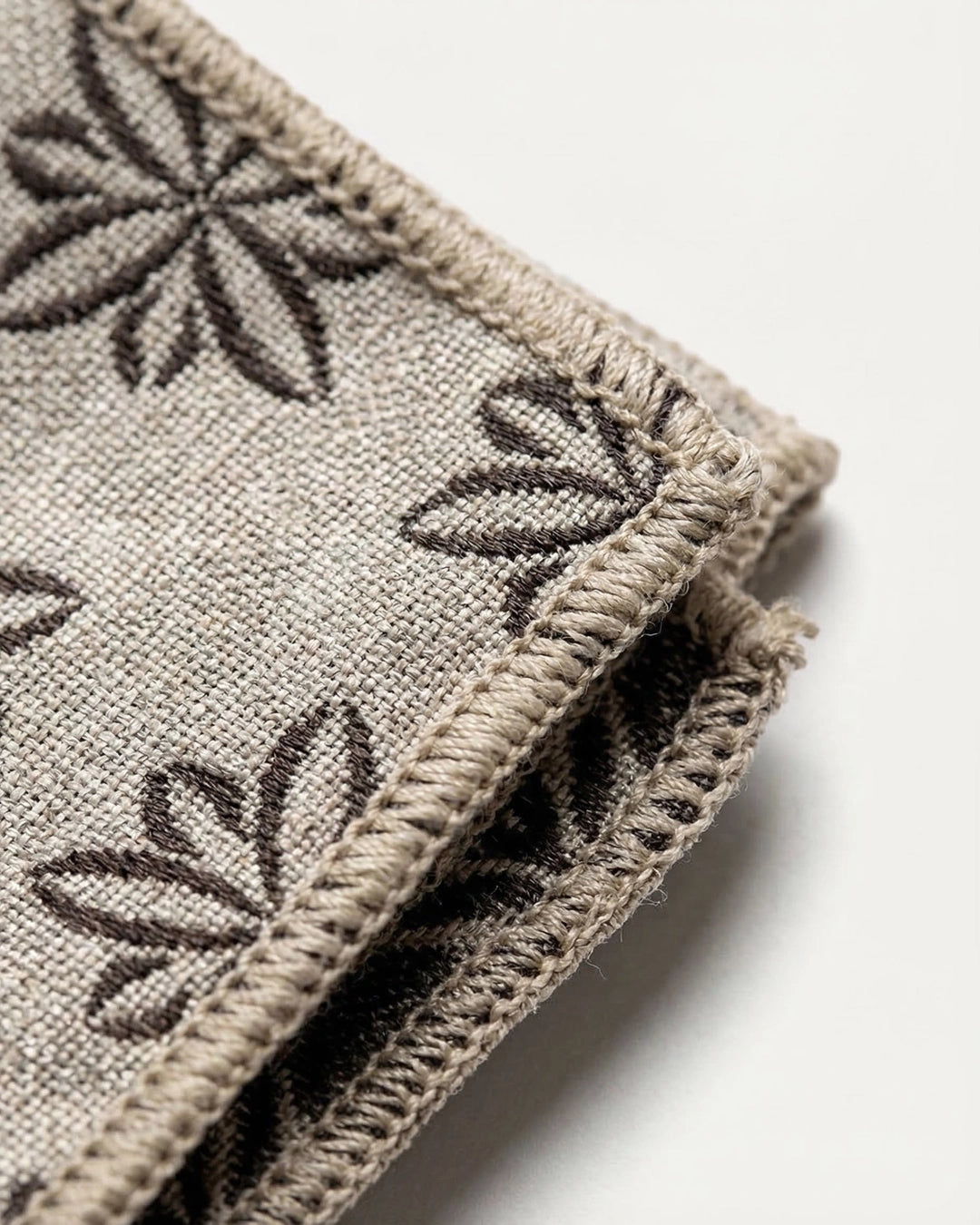 Champagne Floral Brocade Pocket Square