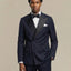 Black Diamond Point Bow Tie with Blue Sequin