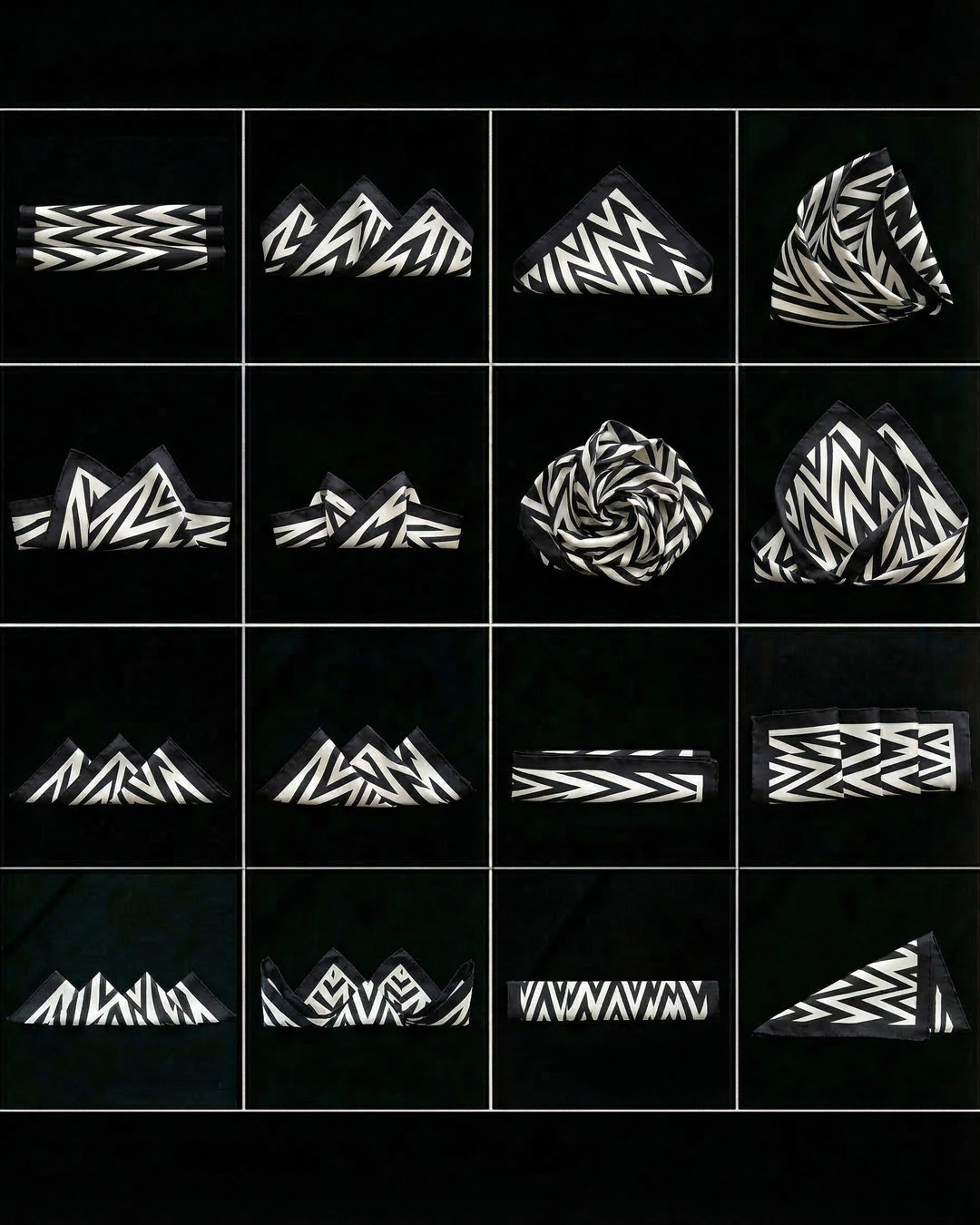 Black & White Dizziness Pocket Square