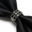 Black Bow Tie with Filigree Ring
