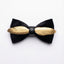 Black Bow Tie with Golden Feather