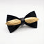 Black Bow Tie with Golden Feather