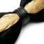 Black Bow Tie with Golden Feather