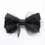 Shadow Layer Bow Tie with Black Mesh Feather