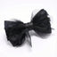 Shadow Layer Bow Tie with Black Mesh Feather