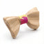 Wooden Bow Tie with Red Sun