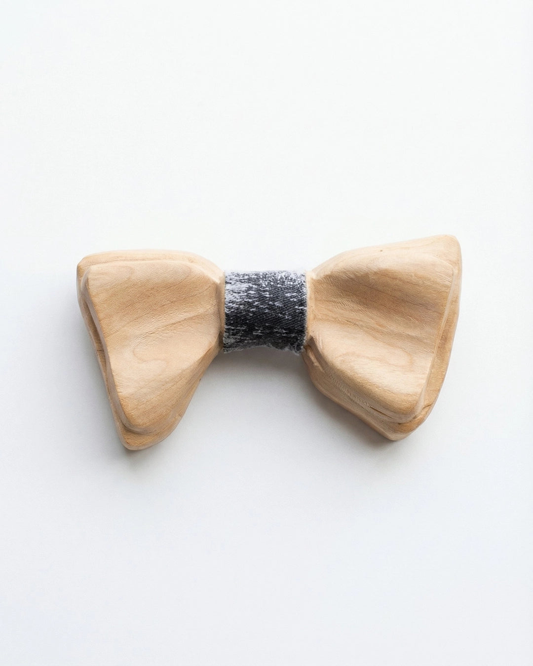 Wooden Bow Tie with Vintage Denim