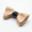 Wooden Bow Tie with Vintage Denim