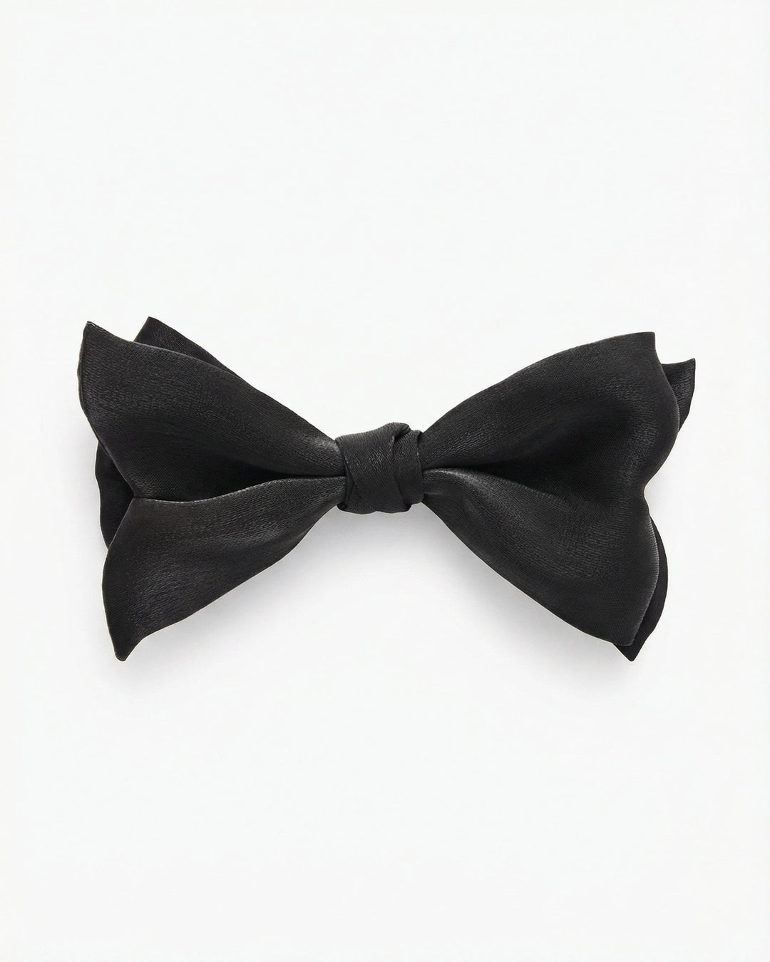 Lustrous Black Bow Tie