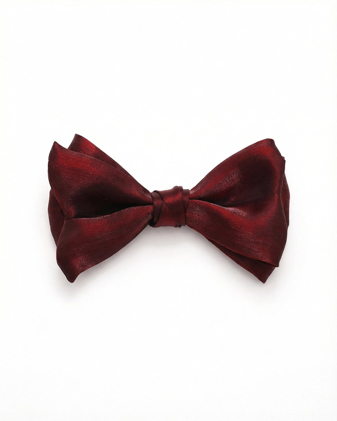 Lustrous Dark Red Bow Tie