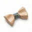 Wooden Bow Tie with Green Paisley