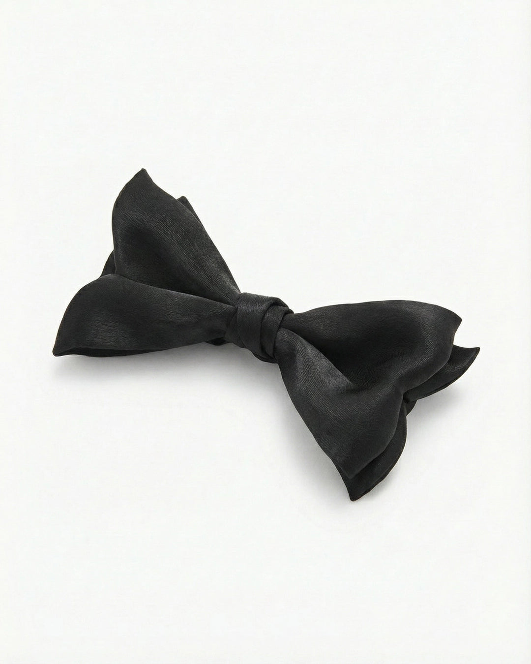 Lustrous Black Bow Tie