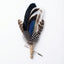 Midnight Wing Lapel Pin with Iridescent Plumage