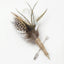 Silver Frost Lapel Pin with Barred Feathers