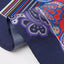 Navy Border Paisley & Stripe Pocket Square
