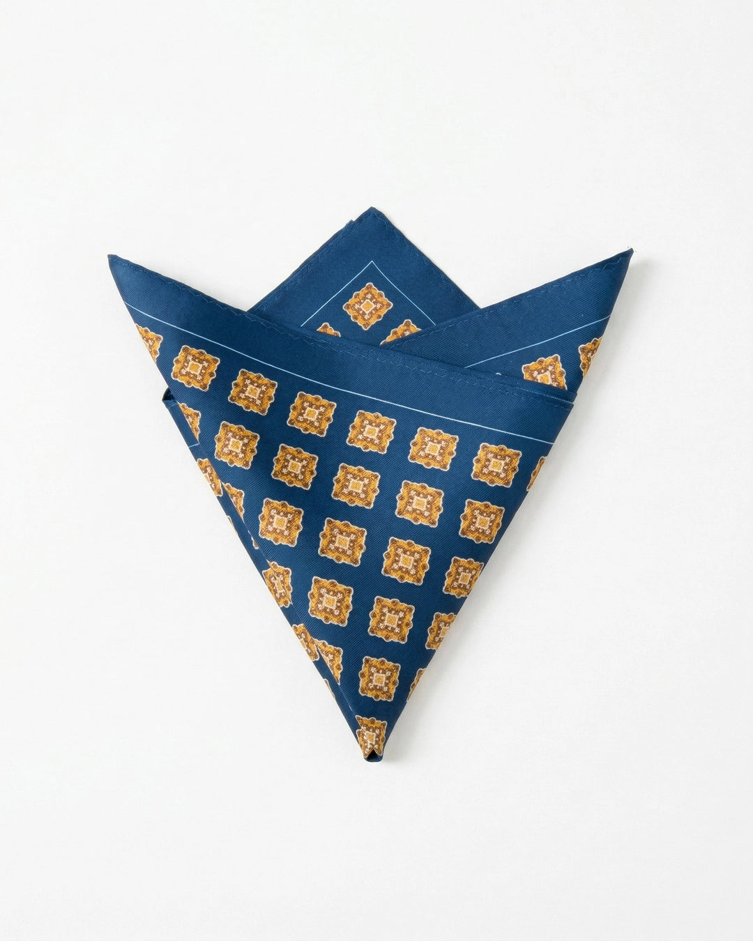 Navy Tuscan Plaid Pocket Square