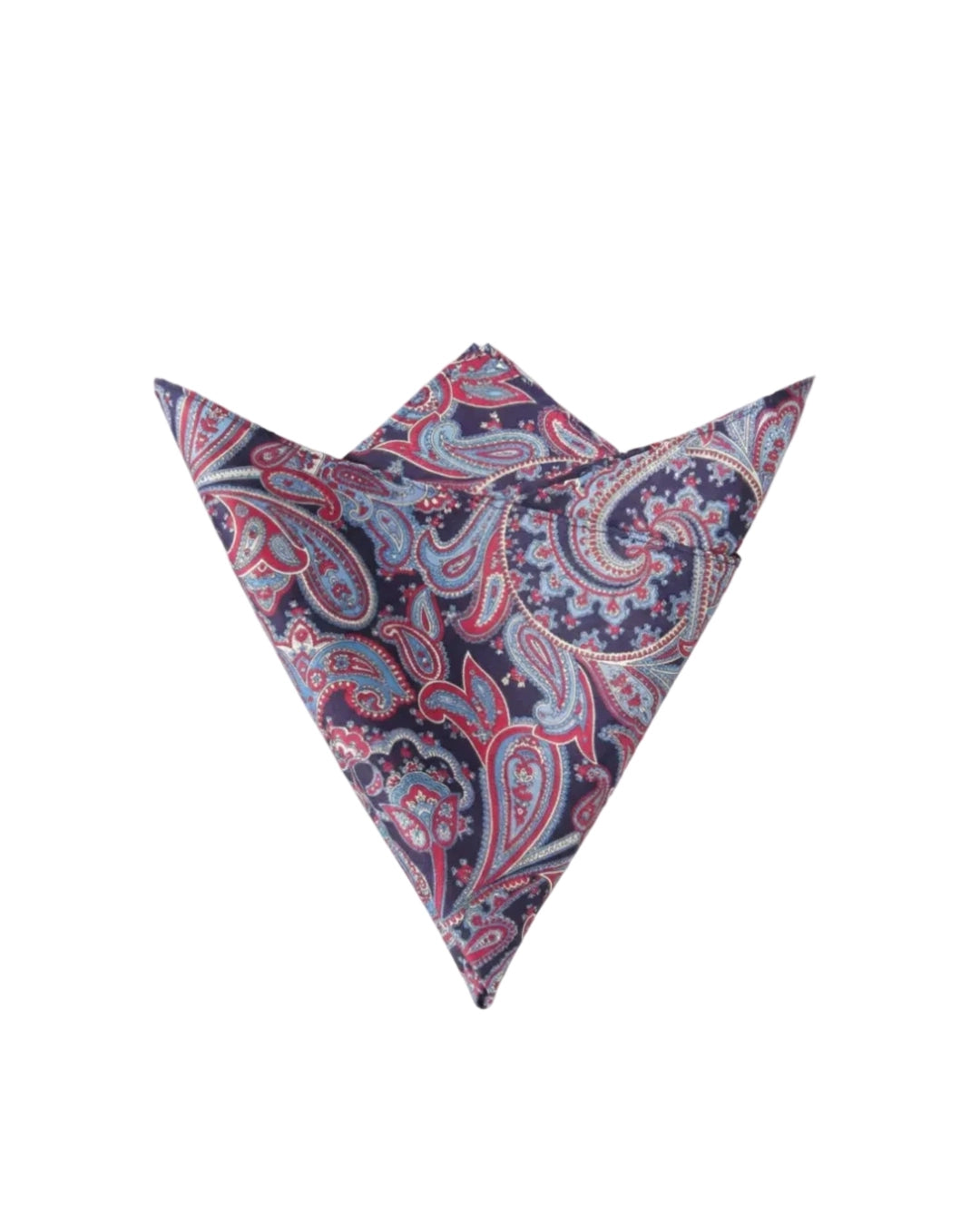 Violet & Azure Paisley Pocket Square