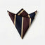 Navy & Burgundy Regimental Stripe Pocket Square