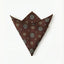 Brown Medallion Print Pocket Square