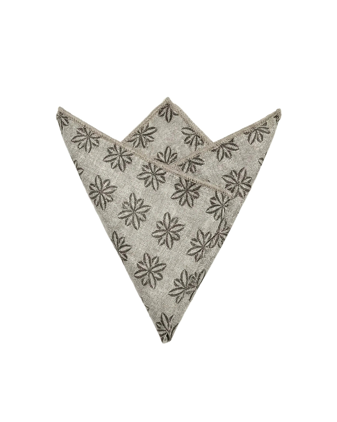 Champagne Floral Brocade Pocket Square