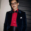 Black Bow Tie with Filigree Ring