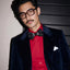 Black Bow Tie with Angle Wing